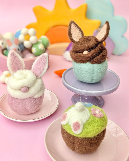 Tara Treasures | Felt Easter Bunny Cupcakes (3 pack)