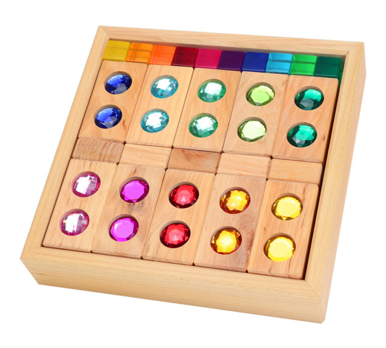 Bauspiel | Colour Track with Translucent Building Cubes