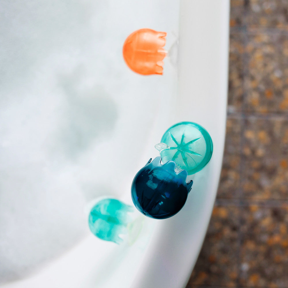 Boon | Jellies Suction Cup Bath Toy Set (Navy/Orange)