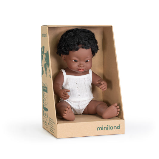 Miniland Doll | African Boy With Down Syndrome 38cm
