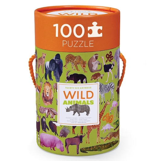 Crocodile Creek | 36 Animal Puzzle 100 pc - Wild Animals