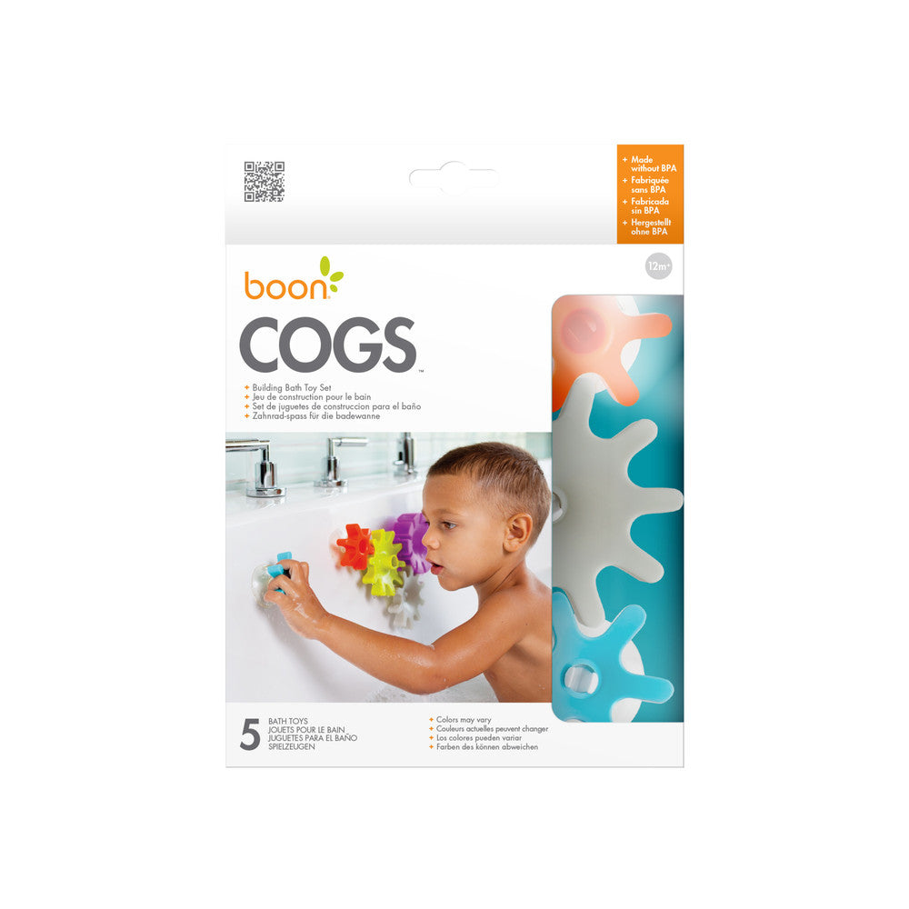Boon | Cogs Building Bath Toy Set (Navy/Yellow)