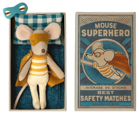 Maileg | Super Hero Mouse in Matchbox