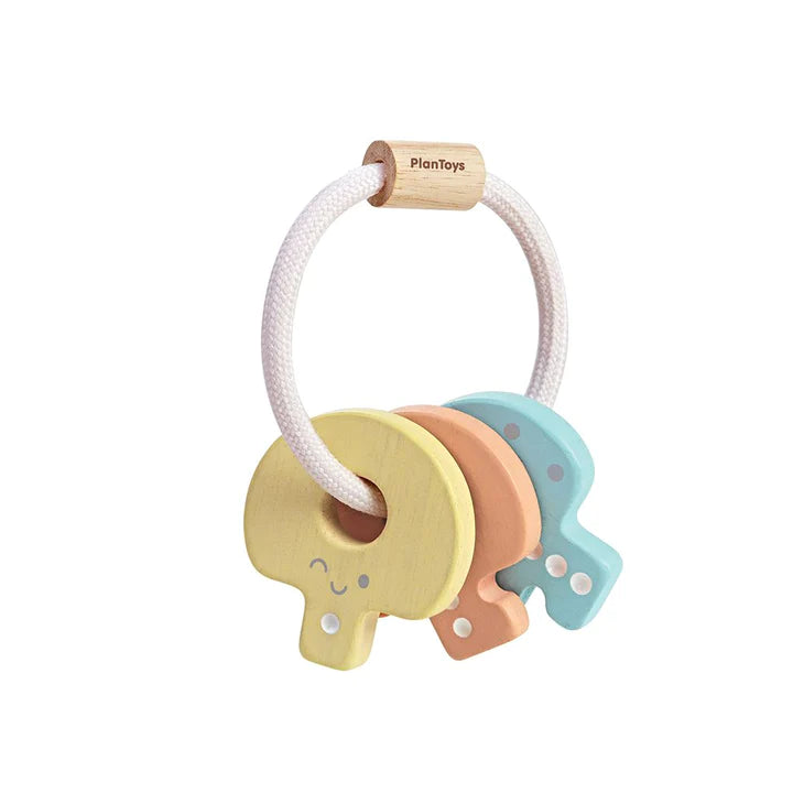 Plan Toys | Baby Key Rattle (Pastel)