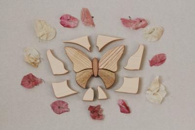 Tateplota | Wooden Mosaic Puzzle - Butterfly
