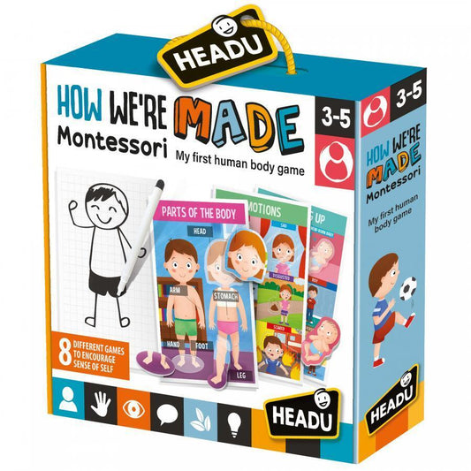 Headu | Montessori How We Are Made Game - My First Human Body Game