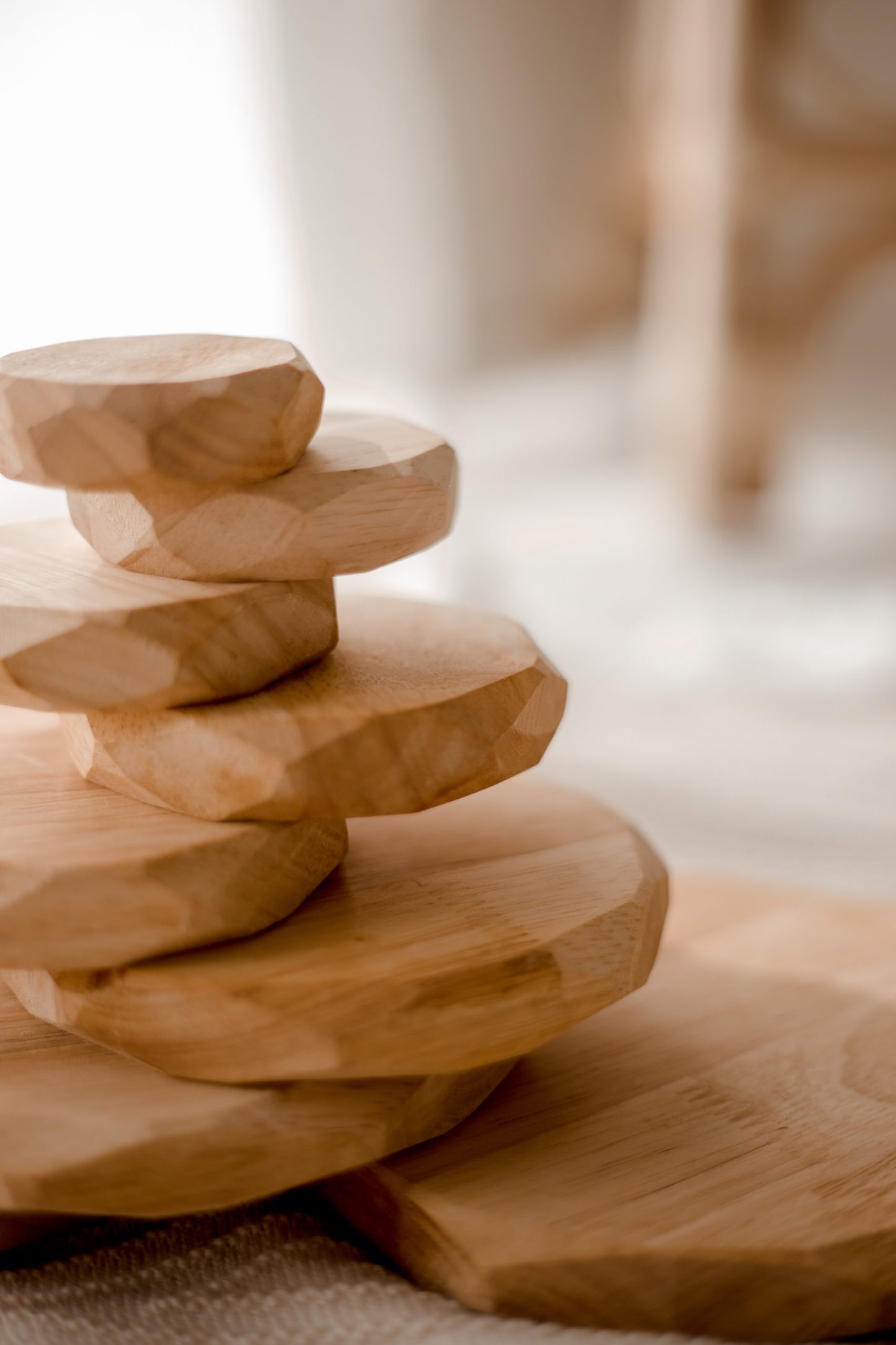 Qtoys | Natural Wooden Stacking Stones