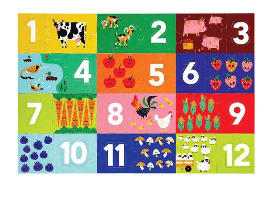 Crocodile Creek | Let's Learn Puzzle 36 pc - Barnyard