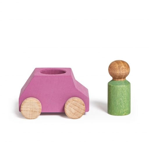 Lubulona | Pink Wooden Car