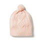 Wilson + Frenchy | Knitted Mini Cable Hat - Blush