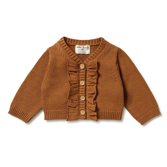 Wilson + Frenchy | Knitted Ruffle Cardigan - Spice
