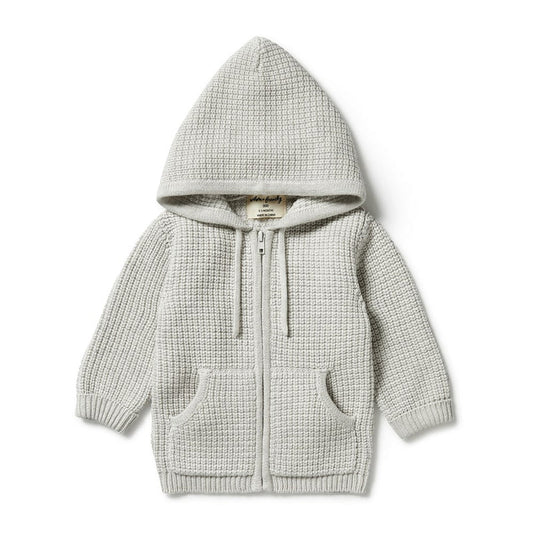 Wilson + Frenchy | Knitted Zipped Jacket - Grey Melange