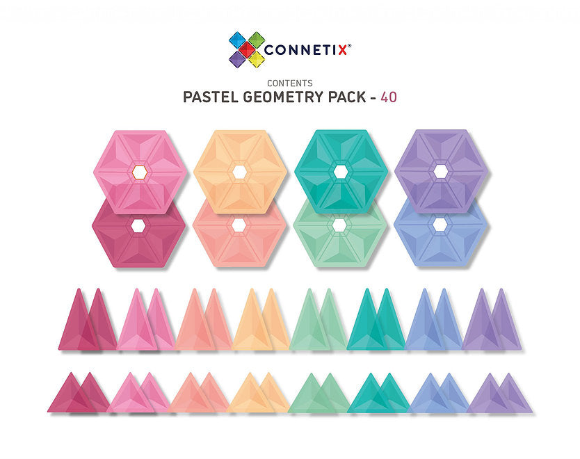 Connetix | PASTEL Geometry Pack (40pc)