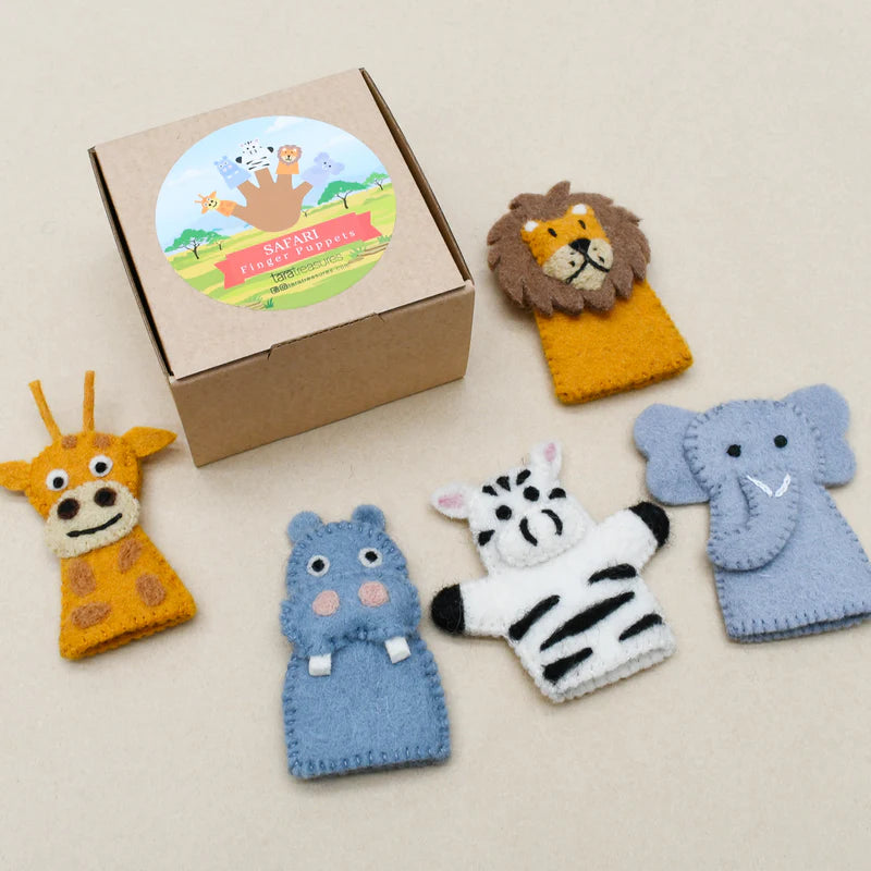 Tara Treasures | Finger Puppet Set - Safari Animals