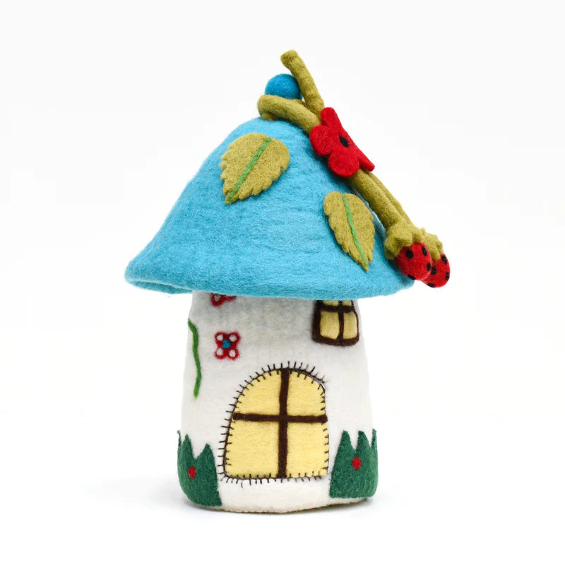 Tara Treasures | Fairies and Gnomes House - Blue Roof