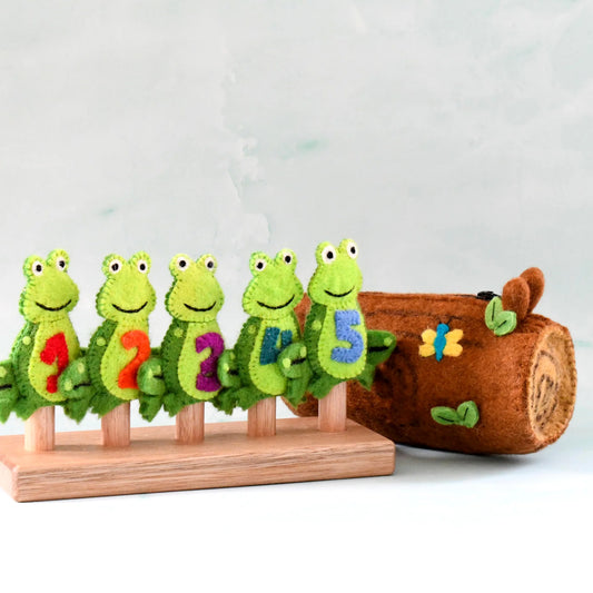 Tara Treasures | Finger Puppet Set - Five Little Speckled Frogs
