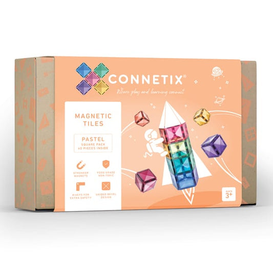 Connetix | PASTEL Square Pack (40pc)