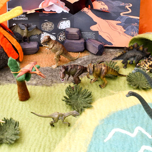 Tara Treasures | Playscape - Dinosaur Land with Volcano (Large)