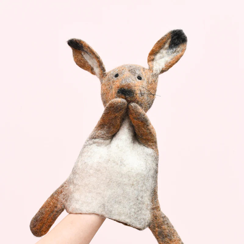 Tara Treasures | Hand Puppet - Brown Hare Rabbit